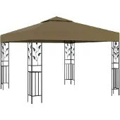 vidaXL Pavillon 3x3 m Taupe 180 g/m²