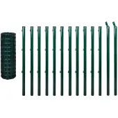 vidaXL Eurozaun Stahl 25x1,5 m Grün