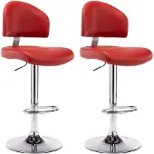 vidaXL Barhocker 2 Stk. Weinrot Kunstleder