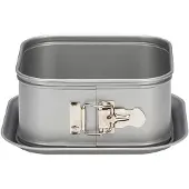 Patisse Springende Form quadratisch mit hohem Rand 18 cm Stahl silber