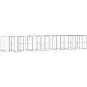 vidaXL Outdoor-Hundezwinger Verzinkter Stahl 24,2 m2 3082290