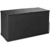 vidaXL Garten-Aufbewahrungsbox Anthrazit 120x56x63 cm PP Rattan
