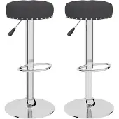 vidaXL Barhocker 2 Stk. Schwarz Stoff