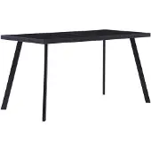 vidaXL Esstisch Schwarz 140 x 70 x 75 cm Hartglas