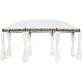 vidaXL Gartenpavillon Cremeweiß 530x350x265 cm