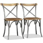vidaXL Esszimmerstühle 2 Stk. Massivholz Mango