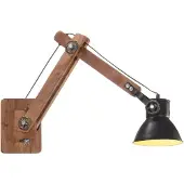 vidaXL Wandleuchte Industrie-Stil Schwarz Rund E27