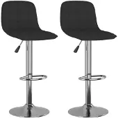 vidaXL Barhocker 2 Stk. Schwarz Stoff