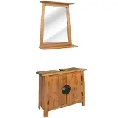 vidaXL Badmöbel-Set Massivholz Kiefer