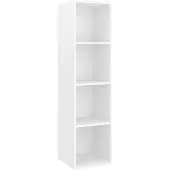 vidaXL TV-Wandschrank Weiß 37x37x142,5 cm Holzwerkstoff