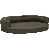 vidaXL Hundematratze Ergonomisch 75x53cm Leinenoptik Dunkelgrau