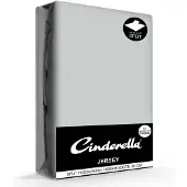 Cinderella Single Split Spannbettlaken Hellgrau (Jersey)-160 x 200/210 cm