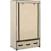 vidaXL Kleiderschrank Creme 87 x 49 x 159 cm Stoff