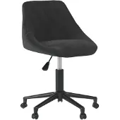 vidaXL Bürostuhl Drehbar Schwarz Samt