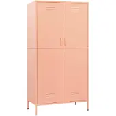 vidaXL Kleiderschrank Rosa 90x50x180 cm Stahl