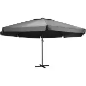 vidaXL Sonnenschirm mit Aluminium-Mast 600 cm Anthrazit
