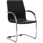 vidaXL Freischwinger Bürostuhl Schwarz Kunstleder