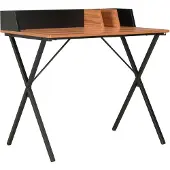 vidaXL Schreibtisch Schwarz und Braun 80x50x84 cm