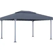 vidaXL Pavillon 400 x 300 cm Anthrazit Aluminium