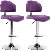 vidaXL Barhocker 2 Stk. Lila Kunstleder
