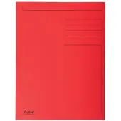 Exacompta 448003E 50x Aktenmappe mit Beschriftungsfeld und 3 Klappen, aus Karton 280g Forever, für Format DIN A4 - Rot