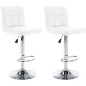 vidaXL Barhocker 2 Stk. Weiß Kunstleder