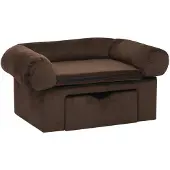 vidaXL Hundesofa mit Schublade Braun 75x50x38 cm Plüsch