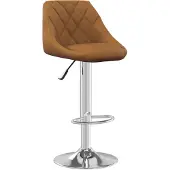 vidaXL Barhocker Braun Samt