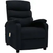 vidaXL Massagesessel Schwarz Stoff
