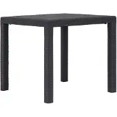vidaXL Gartentisch Braun 79x79x72 cm Kunststoff Rattan-Optik