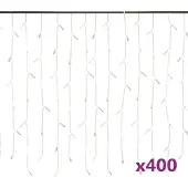 vidaXL Lichtervorhang LED Eiszapfen 10 m 400 LED Bunt 8 Funktionen