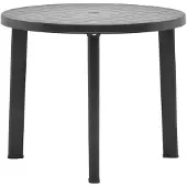 vidaXL Gartentisch Anthrazit 89 cm Kunststoff