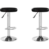 vidaXL Barhocker 2 Stk. Schwarz Kunstleder