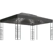 vidaXL Pavillon mit LED-Lichterkette 3x4 m Anthrazit