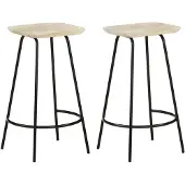 vidaXL Barhocker 2 Stk. Mango Massivholz