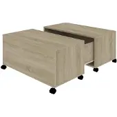 vidaXL Couchtisch Sonoma-Eiche 75x75x38 cm Holzwerkstoff