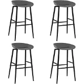 vidaXL Barhocker 4 Stk. Grau