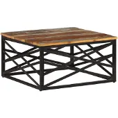 vidaXL Couchtisch 68x68x35 cm Altholz Massiv