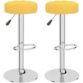 vidaXL Barhocker 2 Stk. Senfgelb Stoff