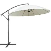 vidaXL Ampelschirm Weiß 3 m Aluminium-Mast
