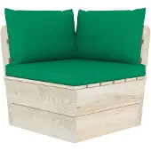 vidaXL Garten-Paletten-Ecksofa mit Kissen Imprägniertes Fichtenholz