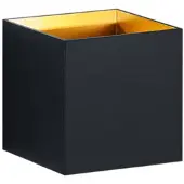 TRIO LEUCHTEN LED Wandleuchte "Louis", schwarz (schwarz matt), 1, H: 10cm, 1 Stk., Leuchten, schwarz mit up-and-down Beleuchtung, Innenseite goldfarbig, LED Wandleuchte