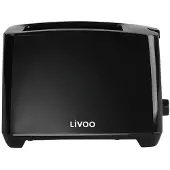 Livoo DOD162N, 2 Scheibe(n), Schwarz, Polypropylen (PP), Tasten, Drehregler, 750 W, 250 mm