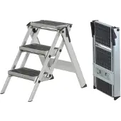 Little Jumbo 1313650300 Treppe - Einfach - Aluminium - 3 Stufen aus Kunststoff - max. Arbeitshöhe 2,70 m.