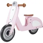 Bandits and Angels Bandits & Angels Italian Rider Holz-Laufrad, rosa, ab 2 Jahren - Für Mädchen - Rosa Holz-Laufrad - Retro-Roller zum Draufsitzen - Zweirad - Geräuscharme Räder - Verstellbarer Sattel