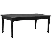 Ebuy24 Amaretta Esstisch 100x180/280 einschl. 2 Zusatzplatten schwarz antik.