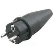 Q-Link Abl-Stecker | ra | Vollgummi | 10 16a | schwarz - 00.110.15