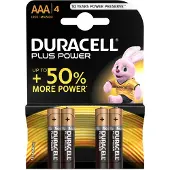 Duracell Plus Power AAA (Mn2400/Lr03) K4 4 St Batterien
