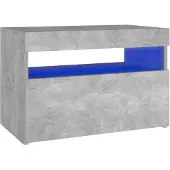 vidaXL TV-Schrank mit LED-Leuchten Betongrau 60x35x40 cm