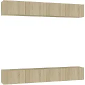 vidaXL TV-Schränke 4 Stk. Sonoma-Eiche 100x30x30 cm Holzwerkstoff